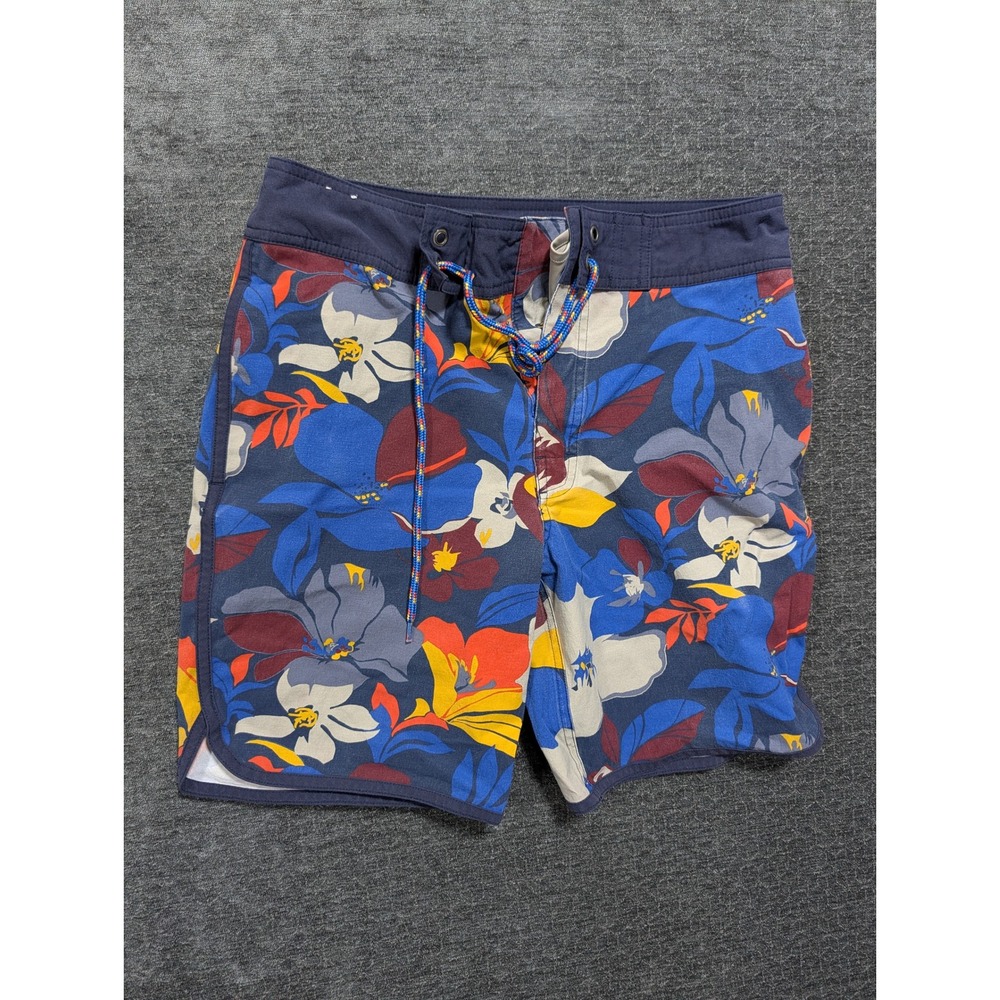 Mossimo Supply Co Mens Blue Floral Tropical Board Shorts Swim Trunks Size 30
